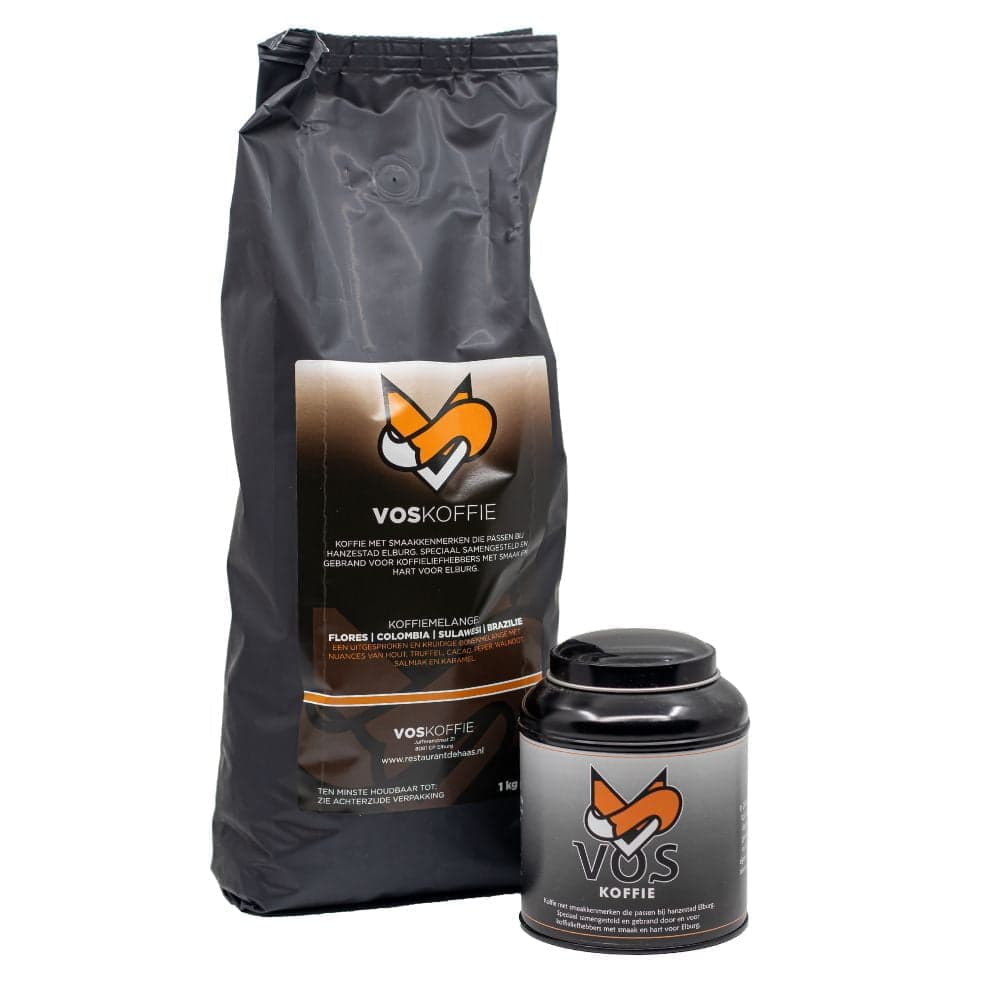 Blik koffiebonen - Vos Koffie - 200 gr