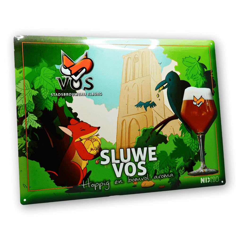 Muurbord – Sluwe Vos (30x40 cm)