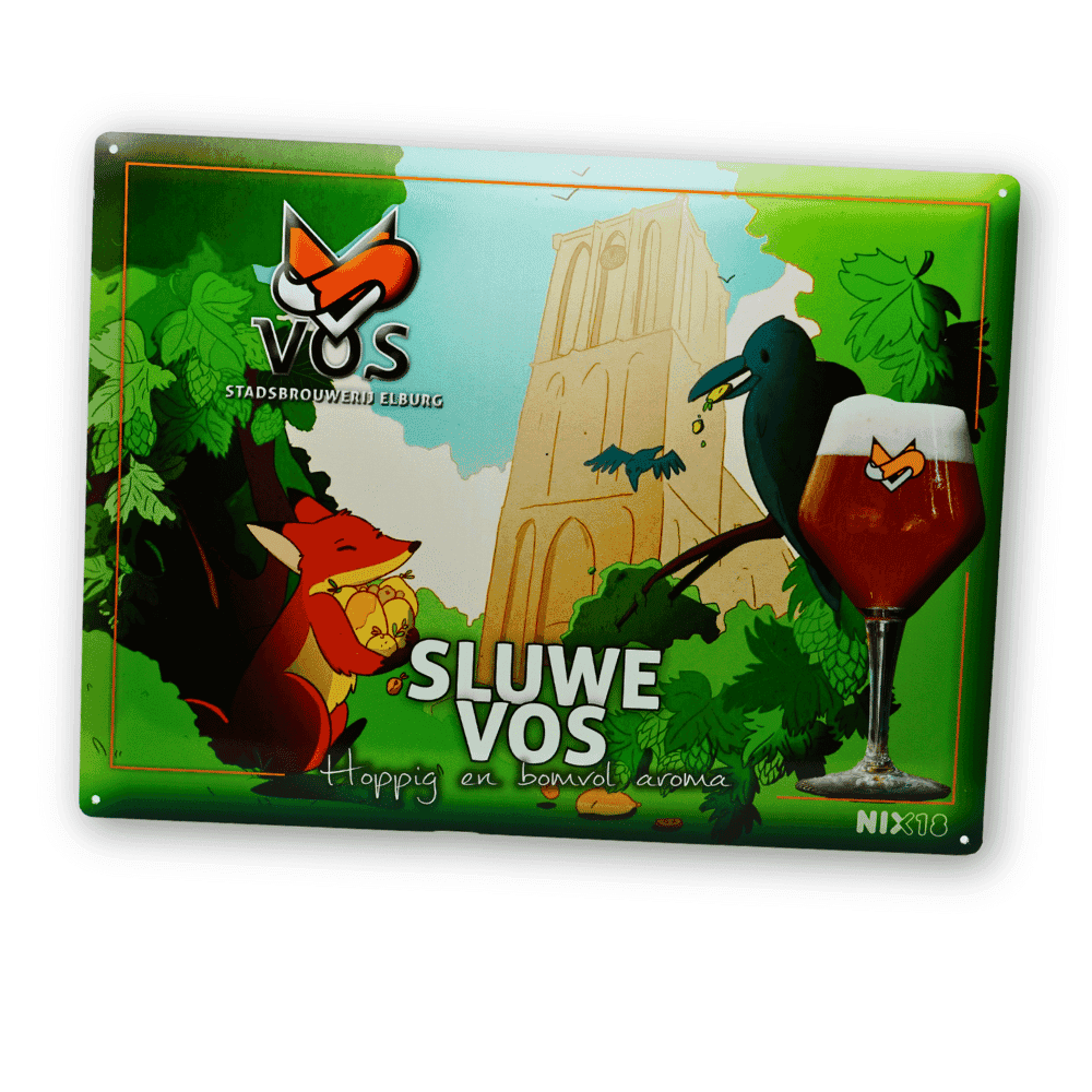 Muurbord – Sluwe Vos (30x40 cm)