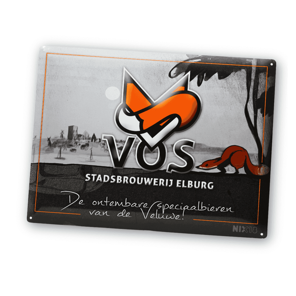 Muurbord – Stadsbrouwerij Vos (30x40 cm)