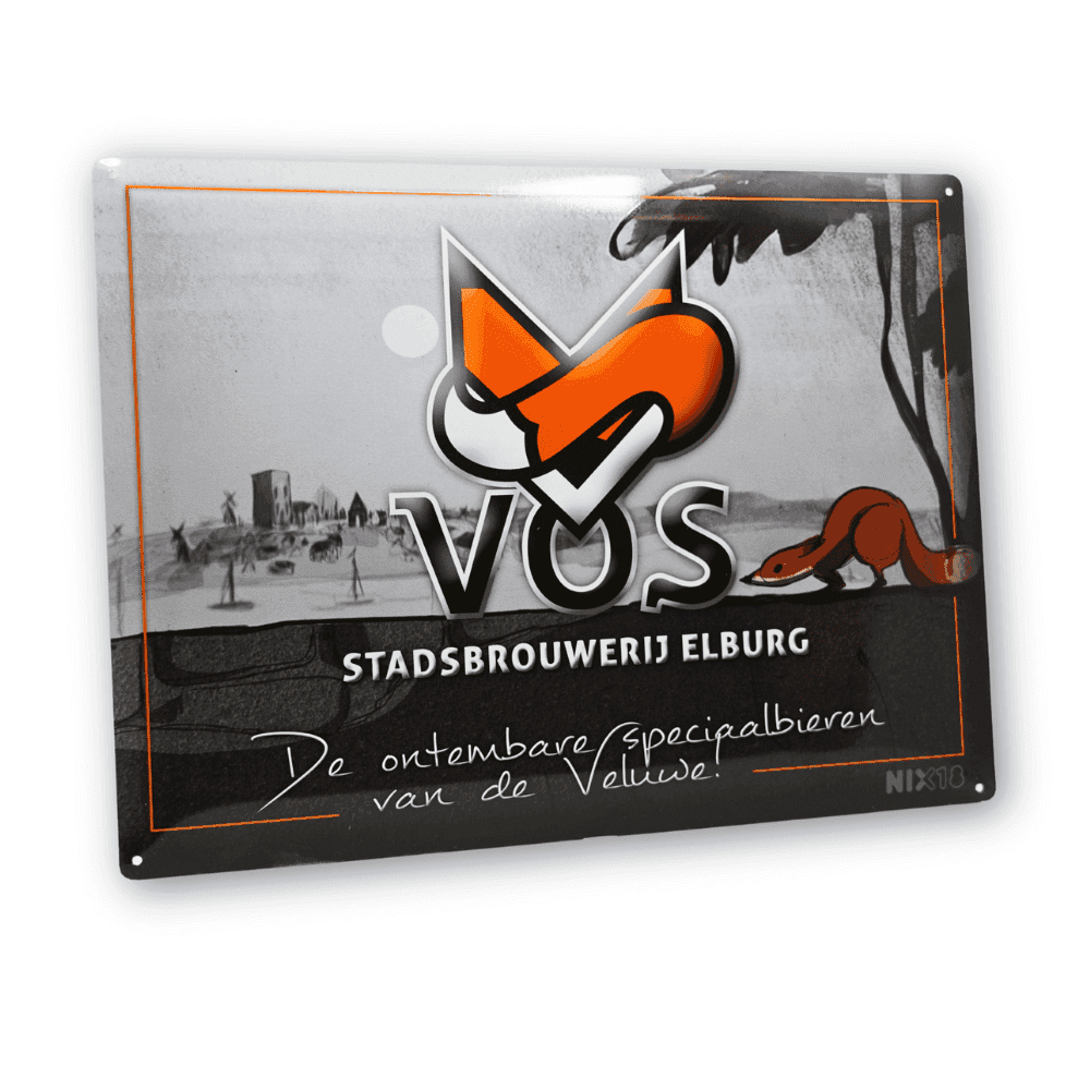Muurbord – Stadsbrouwerij Vos (30x40 cm)